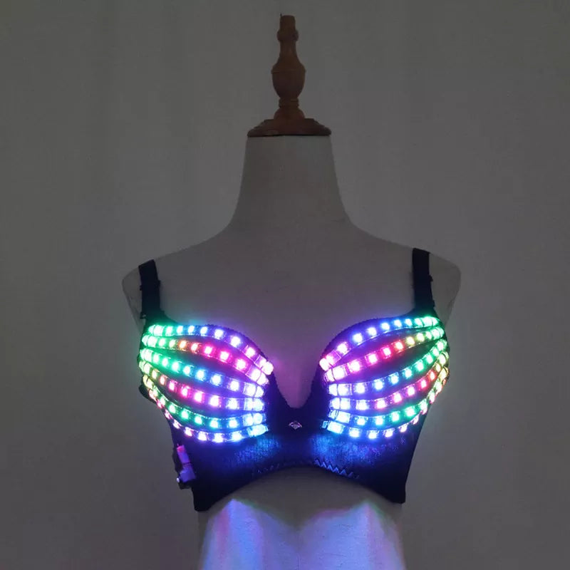 Full Color Pixel LED Bra for Djs and Clubs