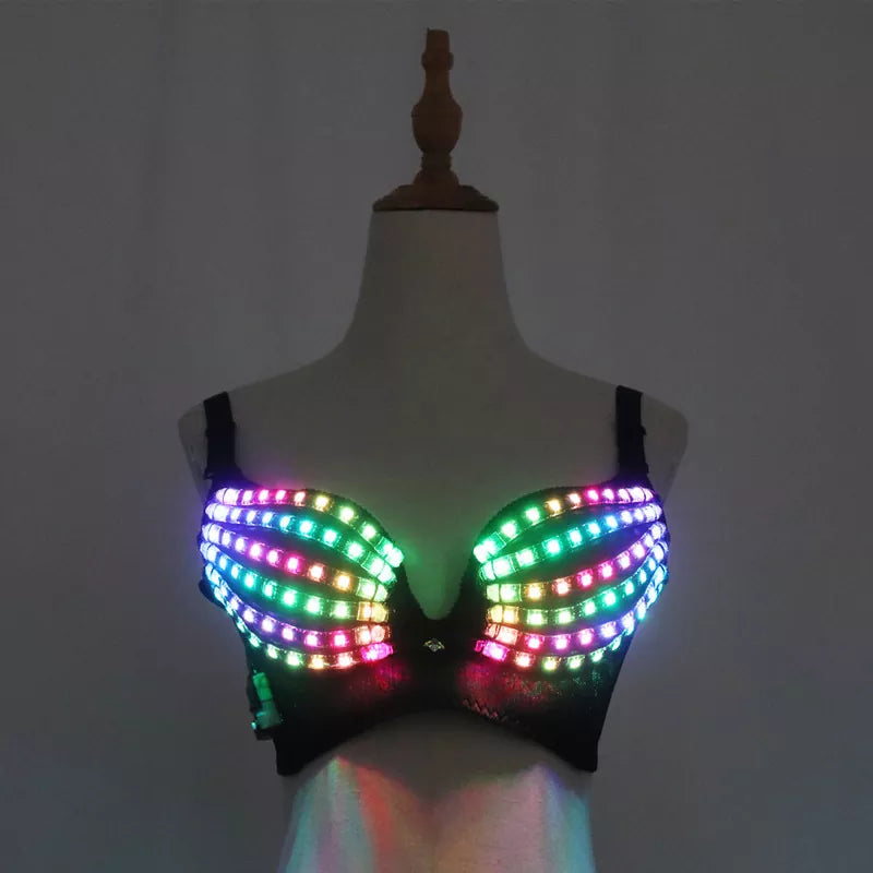 Full Color Pixel LED Bra for Djs and Clubs