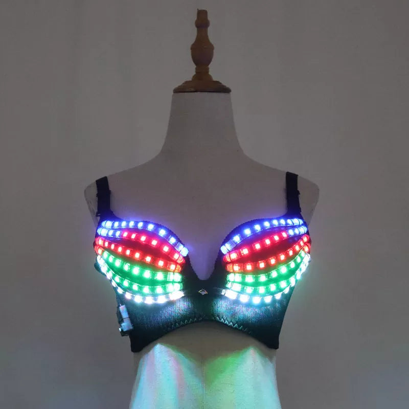 Full Color Pixel LED Bra for Djs and Clubs