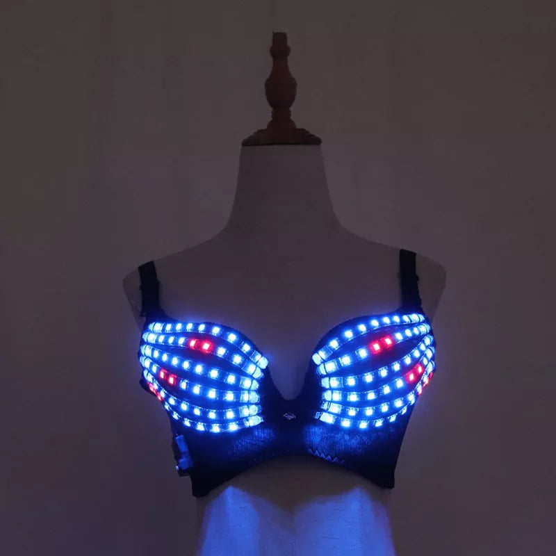 Full Color Pixel LED Bra for Djs and Clubs