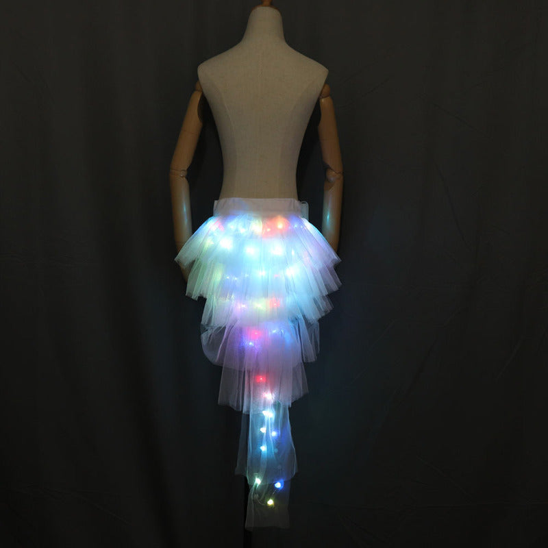 Fashion LED Dance Tutu Skirt Neon Rainbow Mini Corset