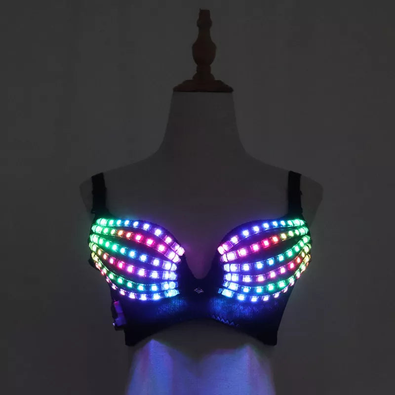 Full Color Pixel LED Bra for Djs and Clubs