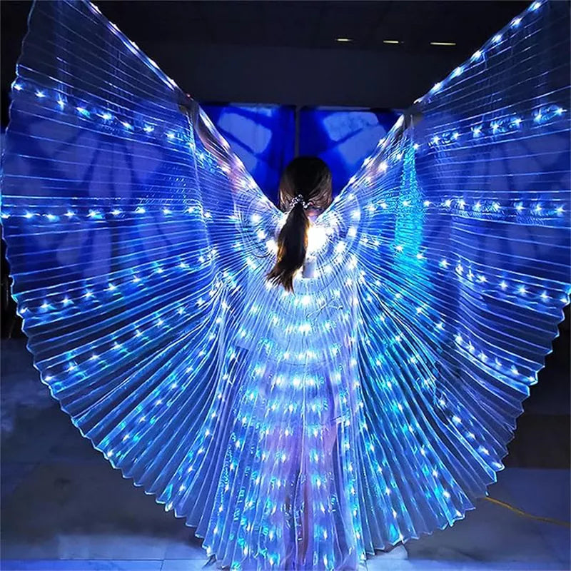 LED Belly Dance Costume Light Up IsIs Wings for Women Adults