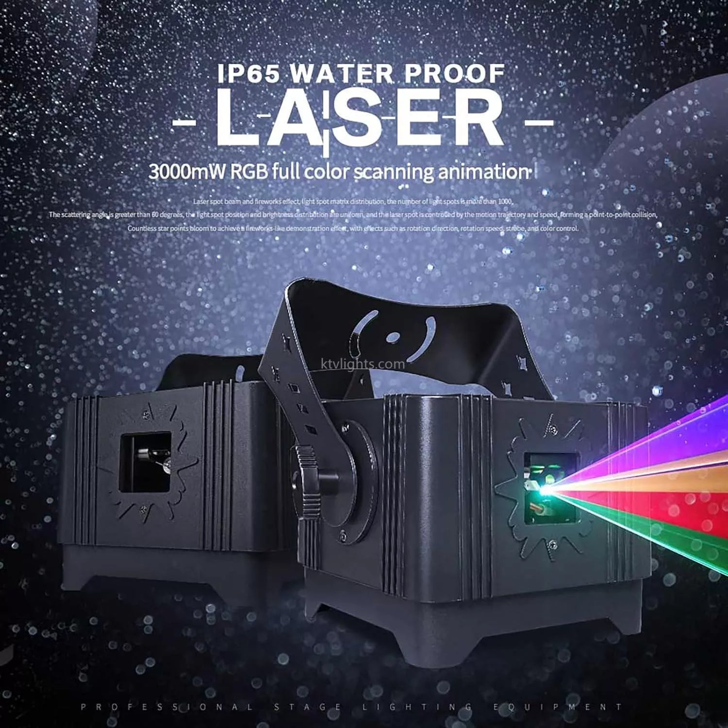 3W IP65 waterproof 3D animation laser light-A23