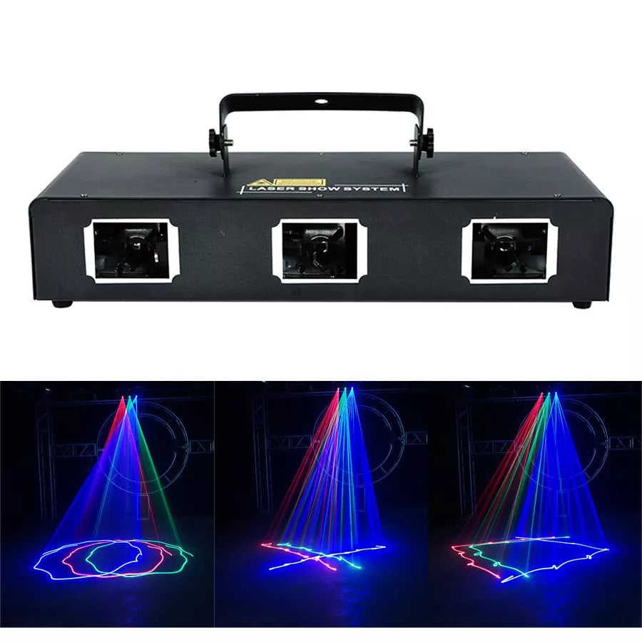 6-hole RGB scanning laser light DMX stage light-B26