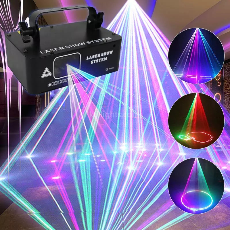 6-hole RGB scanning laser light DMX stage light-B26