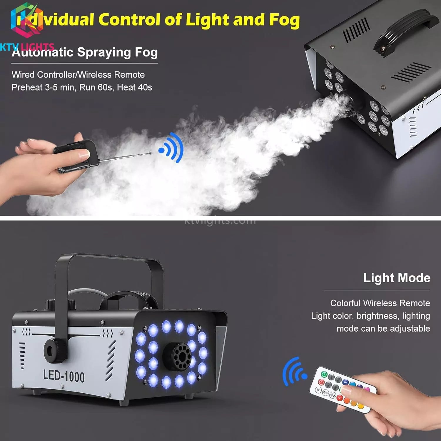 1000W 18 LED Lights Smoke Machine-D11