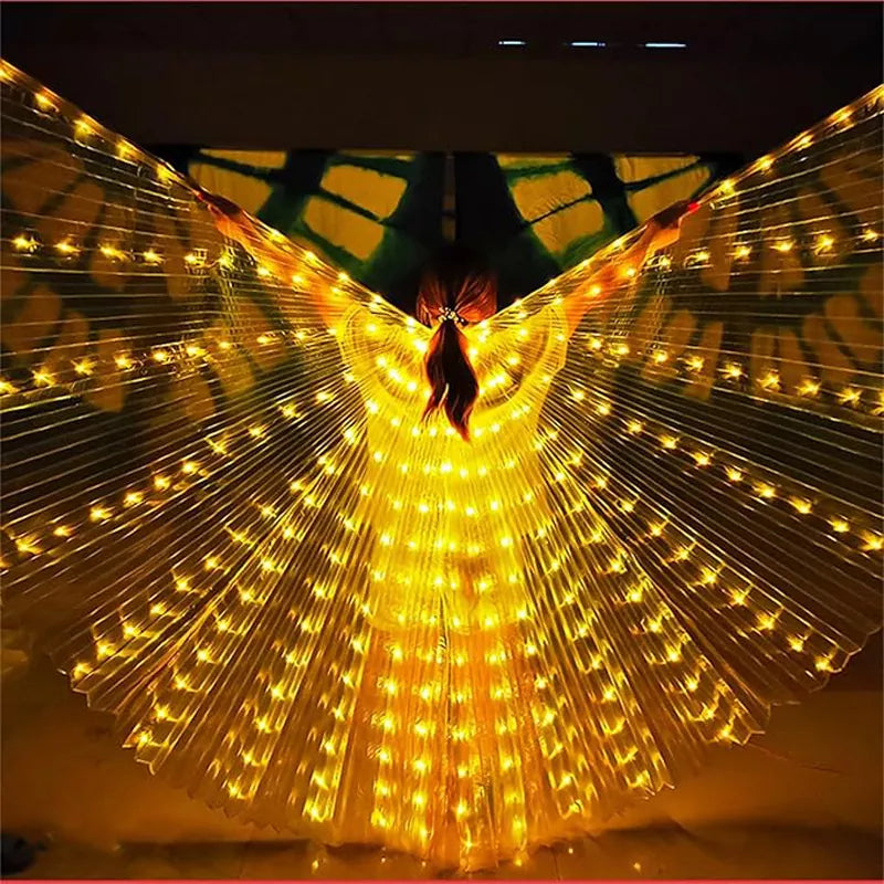 LED Belly Dance Costume Light Up IsIs Wings for Women Adults