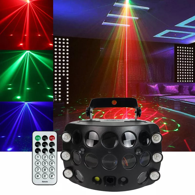 4 in 1 RGB laser rain butterfly laser light-B23