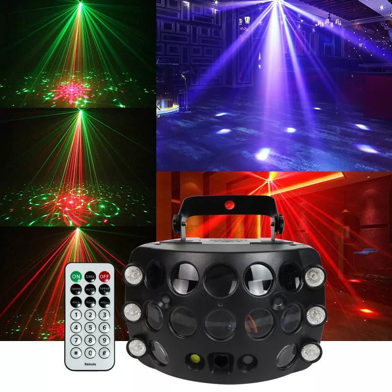 4 in 1 RGB laser rain butterfly laser light-B23