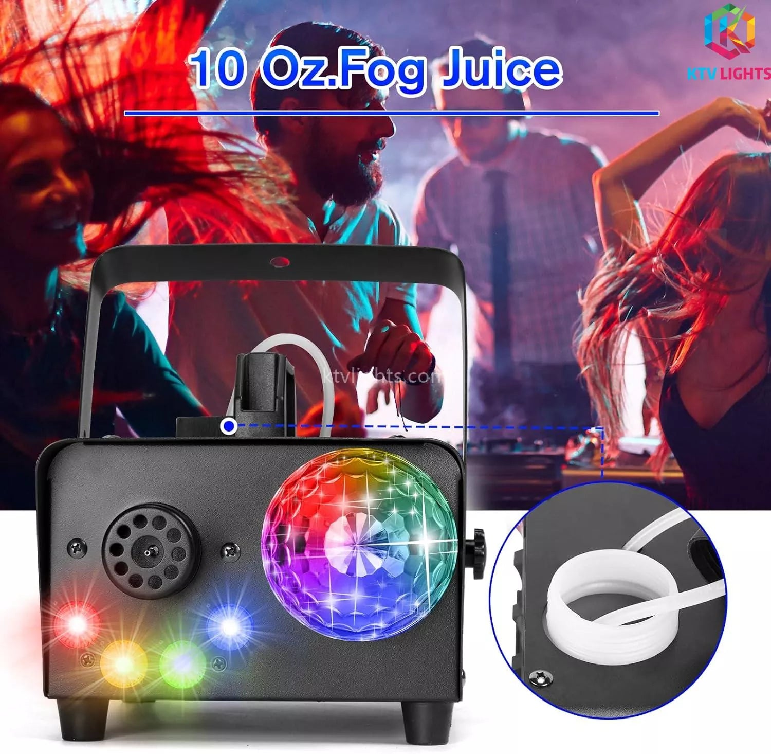 800W 2-in-1 4 LED RGB Smoke Machine-D8