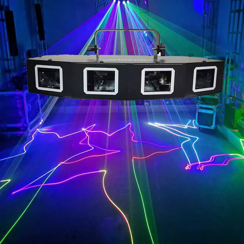6-hole RGB scanning laser light DMX stage light-B26