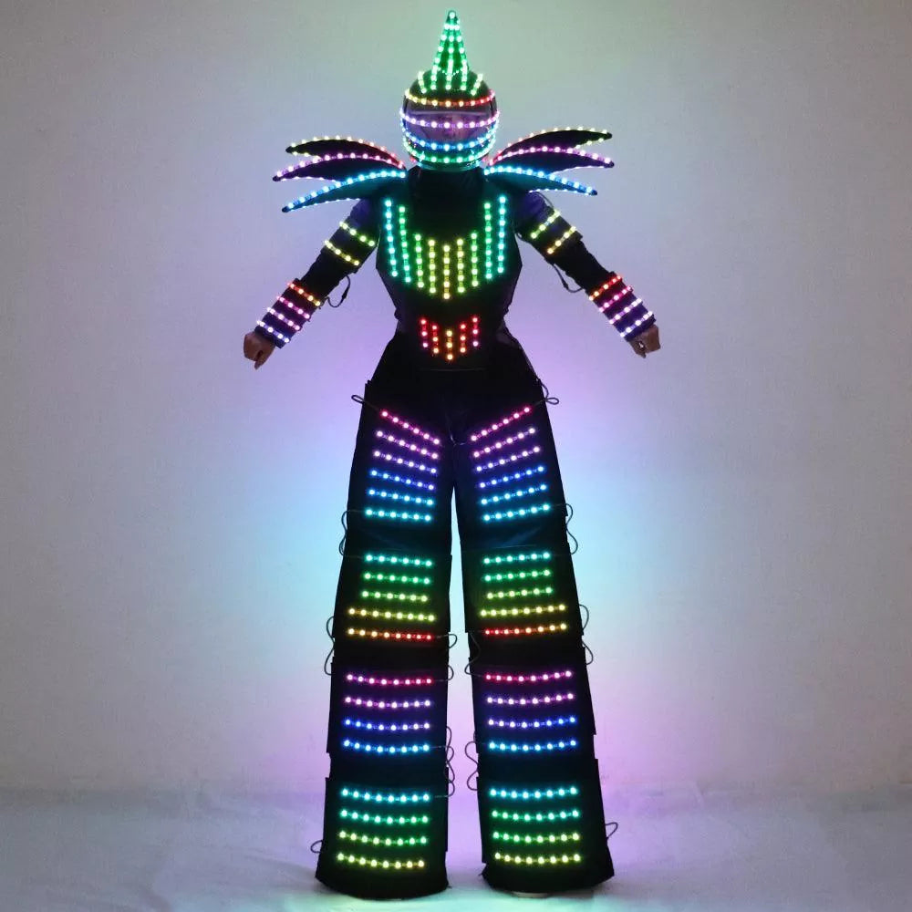 Full Color Pixel LED Robot Costume-MJ