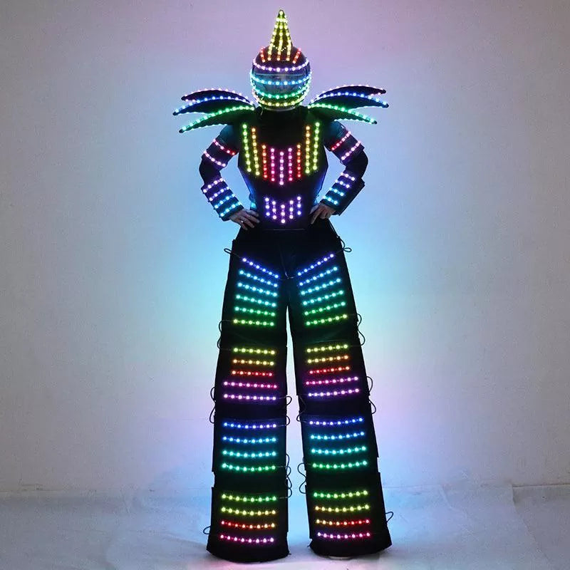 Full Color Pixel LED Robot Costume-MJ