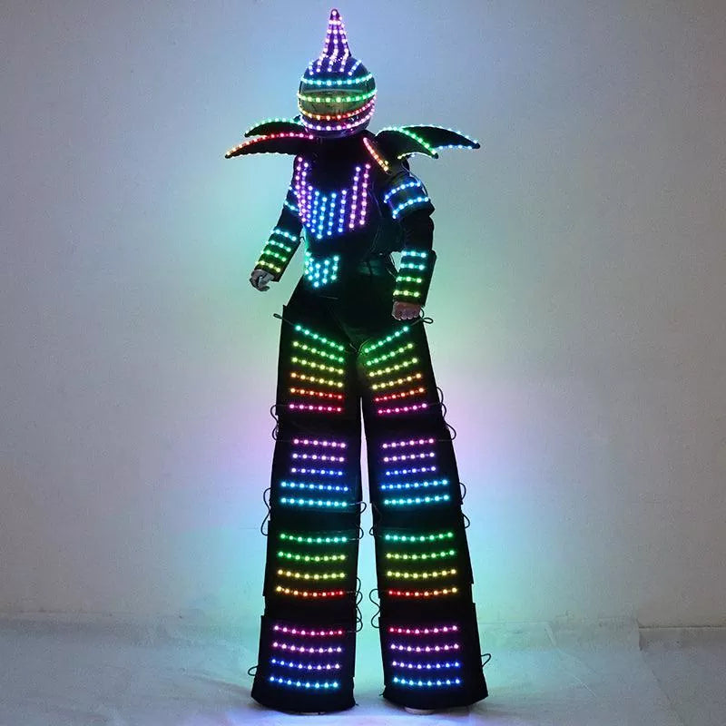 Full Color Pixel LED Robot Costume-MJ