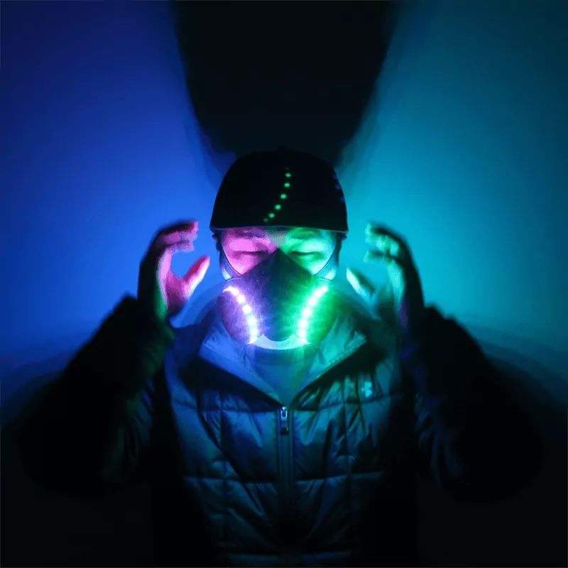 LED multi-color strobe mask