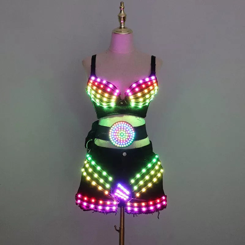 New LED Costume Light Up Bra