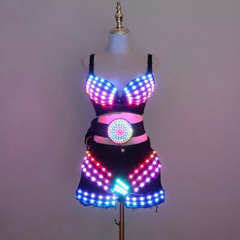 New LED Costume Light Up Bra