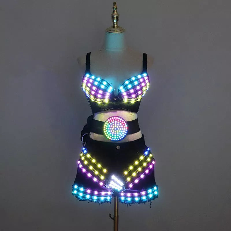 New LED Costume Light Up Bra