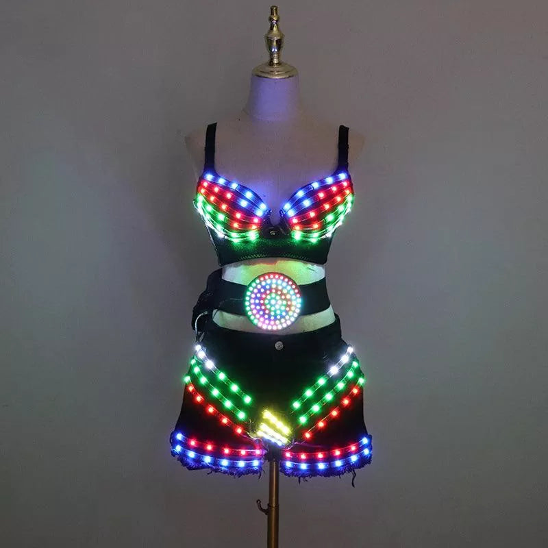 New LED Costume Light Up Bra