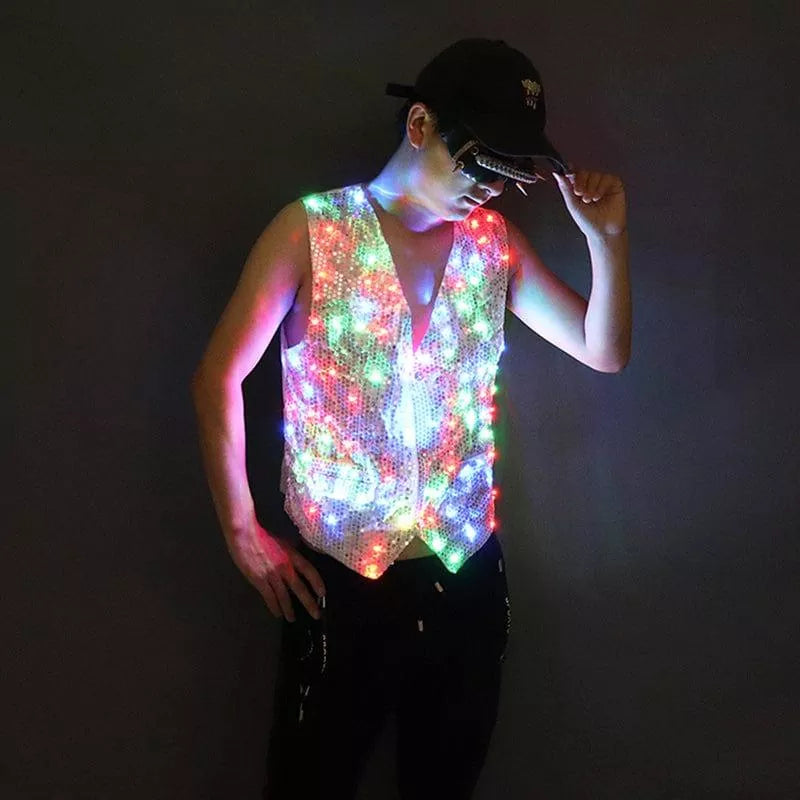 Colorful LED luminous vest