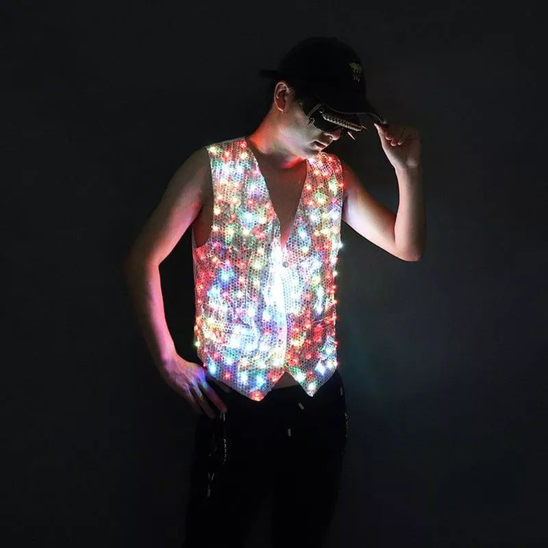 Colorful LED luminous vest