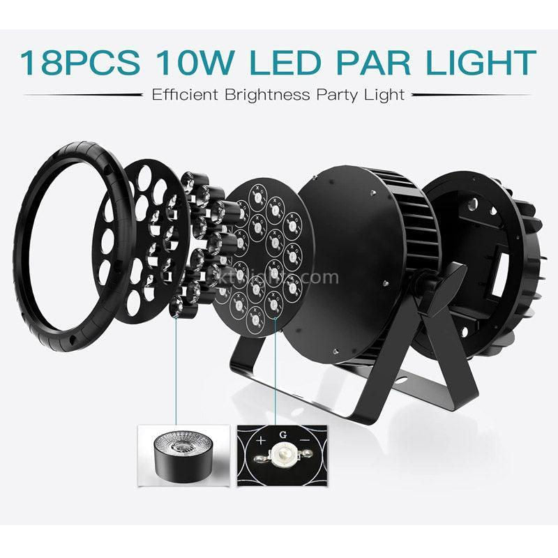 Waterproof LED Par Light 18x10W RGBW IP65 Stage DJ Lighting