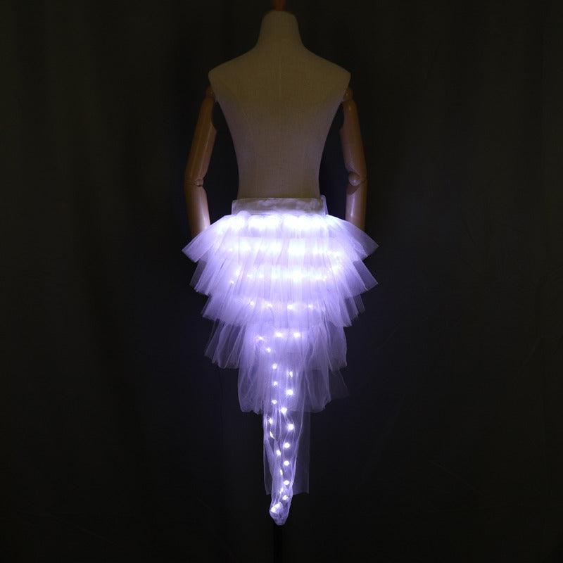 Fashion LED Dance Tutu Skirt Neon Rainbow Mini Corset